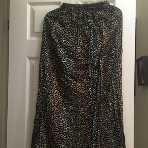 Skirt Leopard Print Long 35" Rarely Worn Med